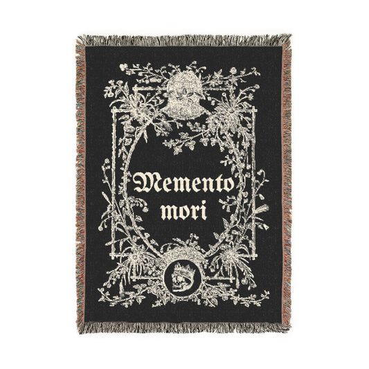 Memento Mori Woven Blanket